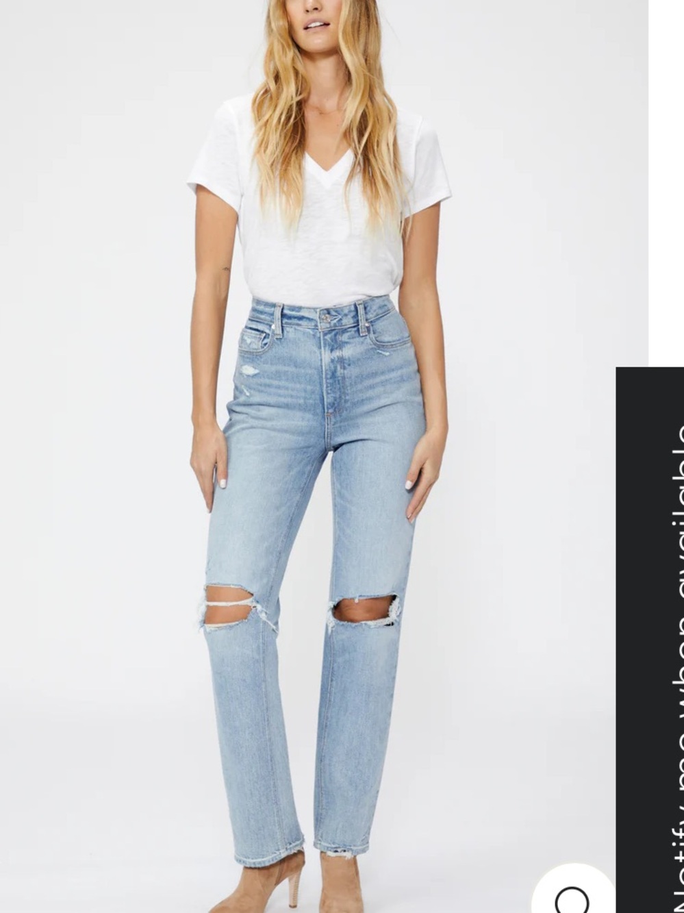 Paige - High Rise Noelle with Cross Back Belt Loops in Ravenna Destructed